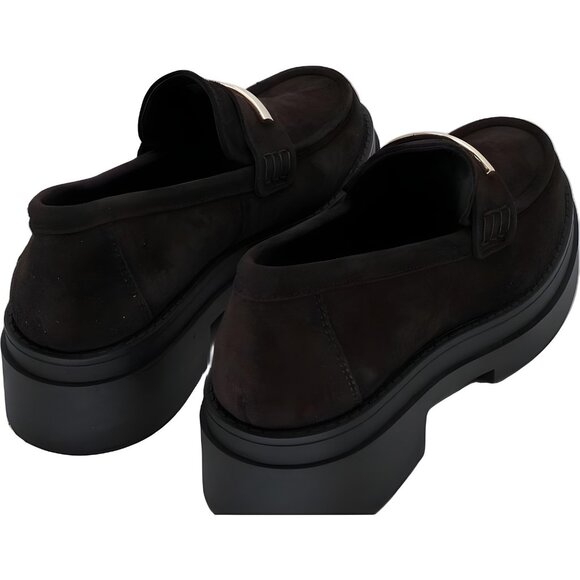 Steve Madden Rodrigo Platform Loafers Brown Suede Metal Bit Women's US 8.5M - Picture 3 of 6